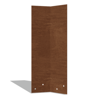 Kopplingsbeslag cortenstål 45º hög XL 45 cm
