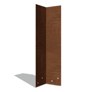 Kopplingsbeslag cortenstål 90º hög XL 45 cm