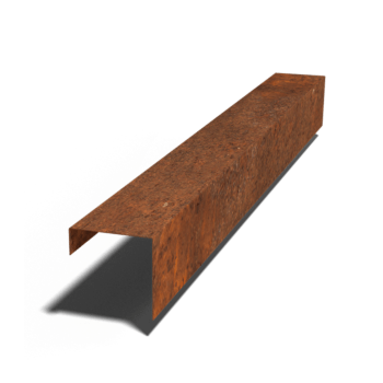 U-profiler i cortenstål 15 x 15 x 5 cm (längd 150 cm)