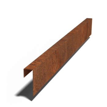 U-profiler i cortenstål 15 x 5 x 5 cm (längd 150 cm)