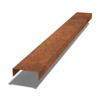 U-profiler i cortenstål 5 x 15 x 5 cm (längd 150 cm)