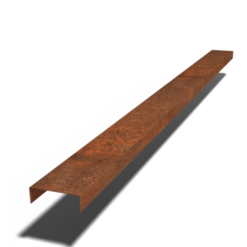 U-profiler i cortenstål 5 x 15 x 5 cm (längd 240 cm)