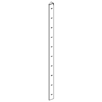 Hörnbeslag pulverlackerat stål 30° 100 cm
