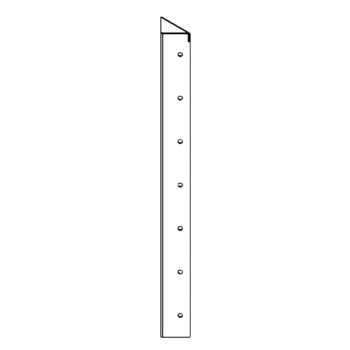 hörnbeslag Pulverlackerat stål 90° 70 cm