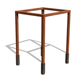 konstruktion Pergola i cortenstål, fyrkantig 224 x 200 cm