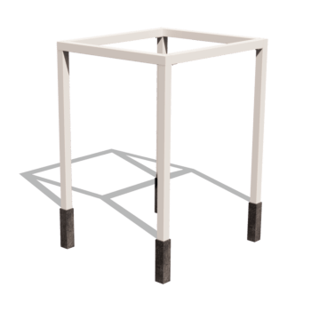 konstruktion Pergola i pulverlackerat stål, fyrkantig 224 x 200 cm
