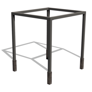 Konstruktion pergolafirkant i pulverlackerat stål 274 x 250 cm