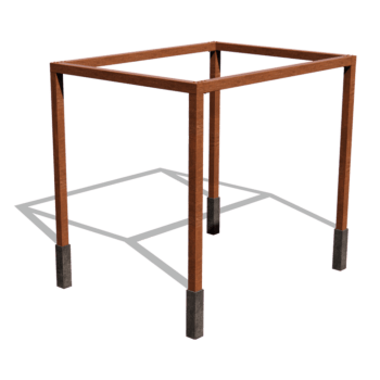 konstruktion Pergola i cortenstål, fyrkantig 324 x 250 cm