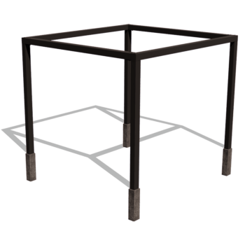 Konstruktion pergola i pulverlackerat stål, fyrkantig 324 x 300 cm