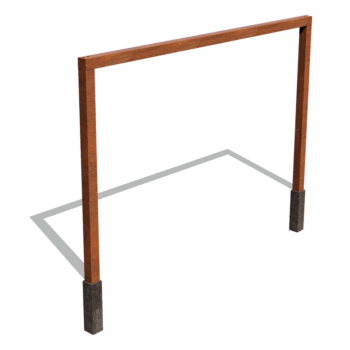 rak Pergola i cortenstål 400 cm