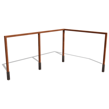 bänkar i vinkel Pergola i cortenstål 600 x 412 cm
