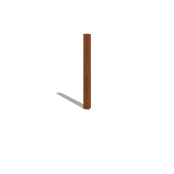 Staketstolpe i cortenstål 150 cm
