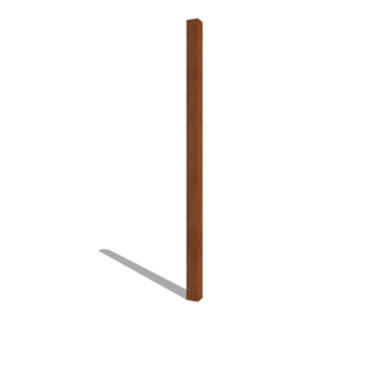 Staketstolpe i cortenstål 200 cm