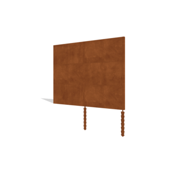 Staket i cortenstål H3 set 252 cm