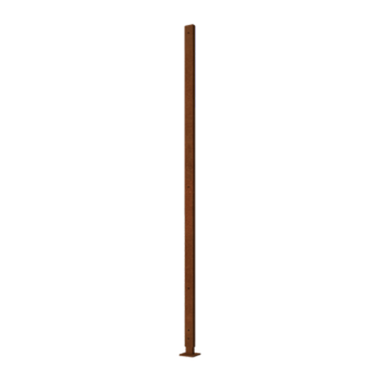 Stolpe i cortenstål rak flat botten med 190 x 6 x 3 cm