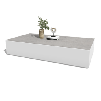 Soffbord i aluminium Vittoria 160 x 80 x 30 cm