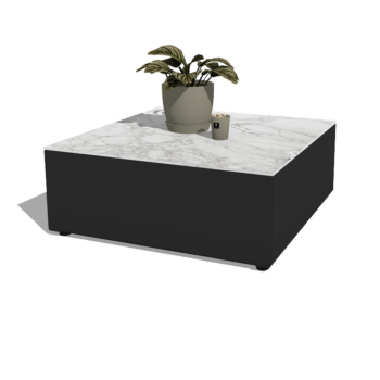 Soffbord i aluminium Vittoria 80 x 80 x 30 cm