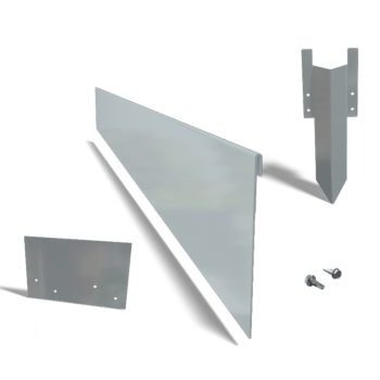 trädgårdskant tillplanad Galvaniserat stål 13 cm komplett set per 15 meter