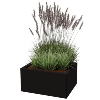 Kruka i stål - Rektangel - 50 x 60 cm