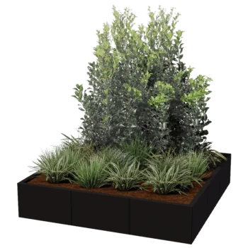 Kruka i stål XXL - Fyrkant - 150 x 150 cm