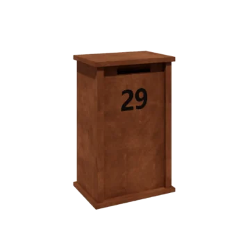 Brevlåda i cortenstål - Arizona M - 60 x 40 x 100 cm