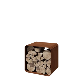 Vedställ i cortenstål - Colorado 1 styck - 40 x 40 x 40 cm