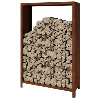 Vedställ i cortenstål - Indiana - 120 x 40 x 180 cm