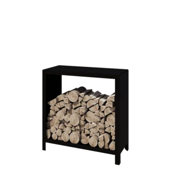 Vedställ i stål - Indiana - 100 x 40 x 100 cm - RAL9005 matt (svart)