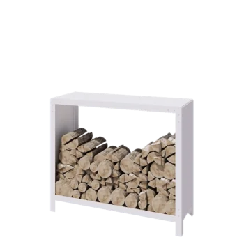 Vedställ i stål - Indiana - 120 x 40 x 100 cm - RAL9010 matt (vit)