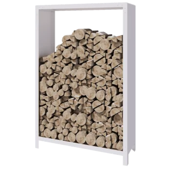 Vedställ i stål - Indiana - 120 x 40 x 180 cm - RAL9010 matt (vit)