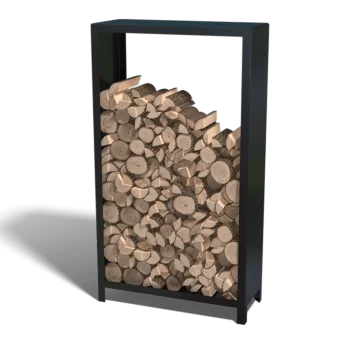 Vedställ i cortenstål - Indiana - 100 x 40 x 180 cm