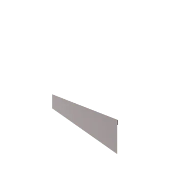 Rabattkant i galvaniseret stål - Tillplattad - Höjd 13 cm - 150 cm