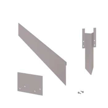 Rabattkant i galvaniseret stål - Tillplattad - Höjd 13 cm - Komplett set 15 meter