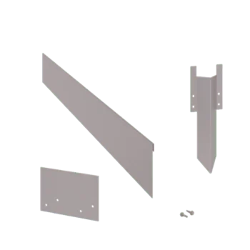 Rabattkant i galvaniseret stål - Tillplattad - Höjd 13 cm - Komplett set 24 meter