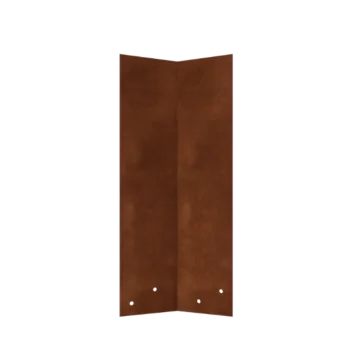 Anslutningsplatta i cortenstål - 45° - Höjd på rabattkant 45 cm