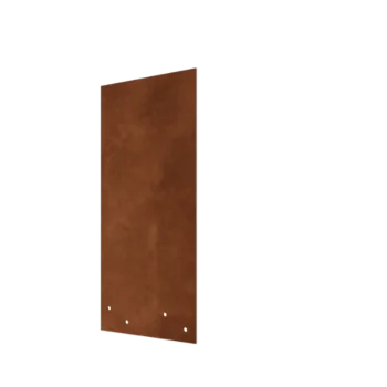 Anslutningsplatta i cortenstål - Rak - Höjd på rabattkant 45 cm