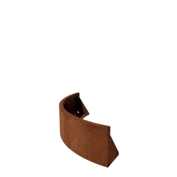 Stödmur i cortenstål - Ytterkurva - 100 x 100 x 30 cm