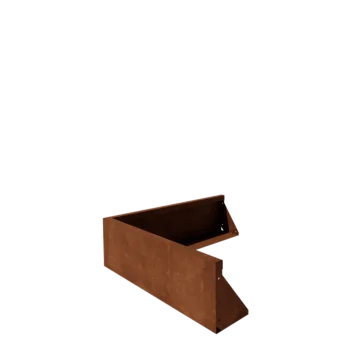 Stödmur i cortenstål - Ytterhörn - 100 x 100 x 30 cm