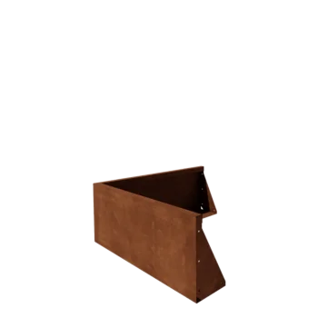 Stödmur i cortenstål - Ytterhörn - 100 x 100 x 40 cm