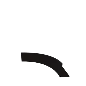 Stödmur i stål - Innerkurva - 100 x 100 x 30 cm - RAL9005 matt (svart)