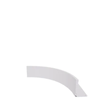 Stödmur i stål - Innerkurva - 100 x 100 x 30 cm - RAL9010 matt (vit)