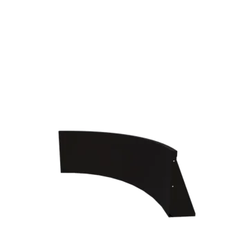 Stödmur i stål - Ytterkurva - 100 x 100 x 50 cm - RAL9005 matt (svart)