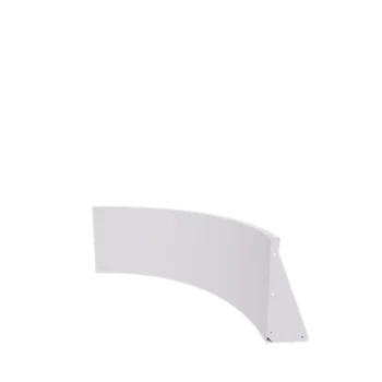 Stödmur i stål - Innerkurva - 100 x 100 x 50 cm - RAL9010 matt (vit)