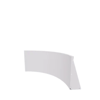 Stödmur i stål - Innerkurva - 100 x 100 x 60 cm - RAL9010 matt (vit)