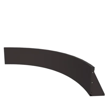 Stödmur i stål - Innerkurva - 150 x 150 x 40 cm - RAL7016 matt (antracitgrå)