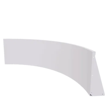 Stödmur i stål - Innerkurva - 150 x 150 x 60 cm - RAL9010 matt (vit)