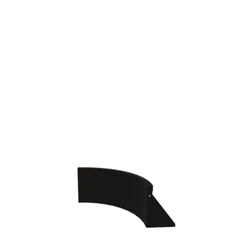 Stödmur i stål - Innerkurva - 50 x 50 x 30 cm - RAL9005 matt (svart)