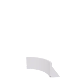 Stödmur i stål - Innerkurva - 50 x 50 x 40 cm - RAL9010 matt (vit)