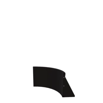 Stödmur i stål - Innerkurva - 50 x 50 x 40 cm - RAL9005 matt (svart)