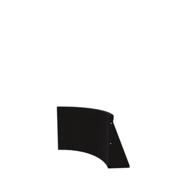 Stödmur i stål - Ytterkurva - 50 x 50 x 50 cm - RAL9005 matt (svart)